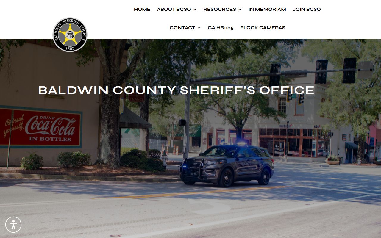 Baldwin County Jail sheriff homepage for inmate lookup and jail records